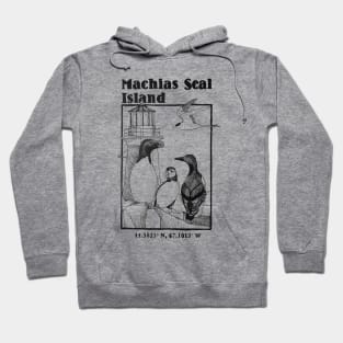 Machias Seal Island Hand-drawn design Hoodie